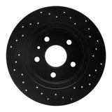 R1 Concepts 16-22 Chevrolet Bolt EUV Rear Left Drilled Black Brake Rotor by R1 Concepts RNC-623-47052L