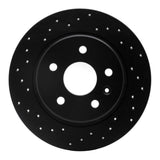 R1 Concepts 16-22 Chevrolet Bolt EUV Rear Left Drilled Black Brake Rotor by R1 Concepts RNC-623-47052L