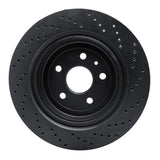 R1 Concepts 15-22 Cadillac ATS Rear Left Drilled Black Brake Rotor by R1 Concepts RNC-623-47074L
