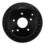 R1 Concepts 04-04 Pontiac GTO Rear Left Drilled Black Brake Rotor by R1 Concepts RNC-623-52014L