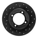 R1 Concepts 88-93 Ford Festiva Front Right Drilled Black Brake Rotor by R1 Concepts RNC-623-54000R