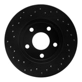R1 Concepts 86-92 Lincoln Continental Front Right/ Rear Right Drilled Black Brake Rotor