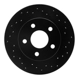R1 Concepts 86-92 Lincoln Continental Front Right/ Rear Right Drilled Black Brake Rotor