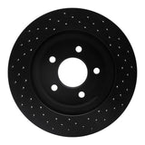 R1 Concepts 05-14 Ford Mustang Rear Left Drilled Black Brake Rotor by R1 Concepts RNC-623-54058L