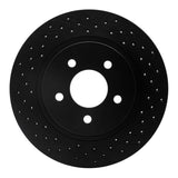 R1 Concepts 05-14 Ford Mustang Rear Left Drilled Black Brake Rotor by R1 Concepts RNC-623-54058L