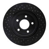 R1 Concepts 05-14 Ford Mustang Rear Right Drilled Black Brake Rotor by R1 Concepts RNC-623-54058R