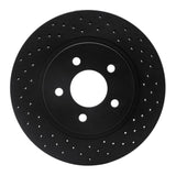 R1 Concepts 05-14 Ford Mustang Rear Right Drilled Black Brake Rotor by R1 Concepts RNC-623-54058R