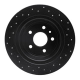 R1 Concepts 13-20 Ford Fusion Rear Left Drilled Black Brake Rotor by R1 Concepts RNC-623-54068L