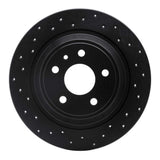 R1 Concepts 13-20 Ford Fusion Rear Left Drilled Black Brake Rotor by R1 Concepts RNC-623-54068L