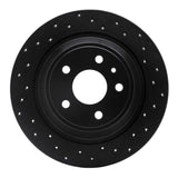 R1 Concepts 13-20 Ford Fusion Rear Right Drilled Black Brake Rotor by R1 Concepts RNC-623-54068R