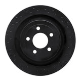 R1 Concepts 15-21 Ford Mustang Rear Right Drilled Black Brake Rotor by R1 Concepts RNC-623-54074R