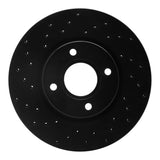 R1 Concepts 14-19 Ford Fiesta Front Left Drilled Black Brake Rotor by R1 Concepts RNC-623-54075L