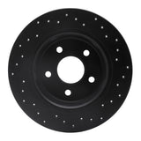R1 Concepts 13-18 Ford C-Max Rear Left Drilled Black Brake Rotor by R1 Concepts RNC-623-54093L