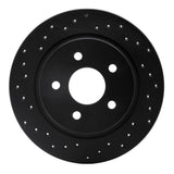 R1 Concepts 13-18 Ford C-Max Rear Left Drilled Black Brake Rotor by R1 Concepts RNC-623-54093L