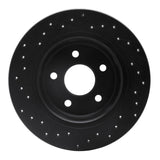 R1 Concepts 13-18 Ford C-Max Rear Right Drilled Black Brake Rotor by R1 Concepts RNC-623-54093R