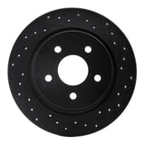 R1 Concepts 13-18 Ford C-Max Rear Right Drilled Black Brake Rotor by R1 Concepts RNC-623-54093R