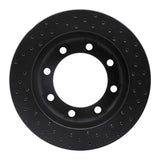 R1 Concepts 77-79 Ford F-250 4WD (Excl Super Duty) Front Left Drilled Black Brake Rotor by R1 Concepts RNC-623-54104L