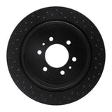 R1 Concepts 04-11 Ford F-150 2WD Rear Left Drilled Black Brake Rotor by R1 Concepts RNC-623-54188L