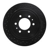 R1 Concepts 04-11 Ford F-150 2WD Rear Left Drilled Black Brake Rotor by R1 Concepts RNC-623-54188L