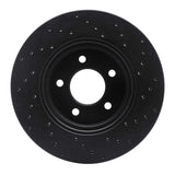 R1 Concepts 05-12 Ford Escape Front Left Drilled Black Brake Rotor by R1 Concepts RNC-623-54193L