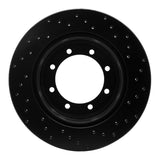 R1 Concepts 05-12 Ford F-350 Super Duty 2WD Rear Left Drilled Black Brake Rotor by R1 Concepts RNC-623-54200L