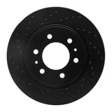 R1 Concepts 2-9 Ford F-150 2WD Front Left Drilled Black Brake Rotor by R1 Concepts RNC-623-54215L
