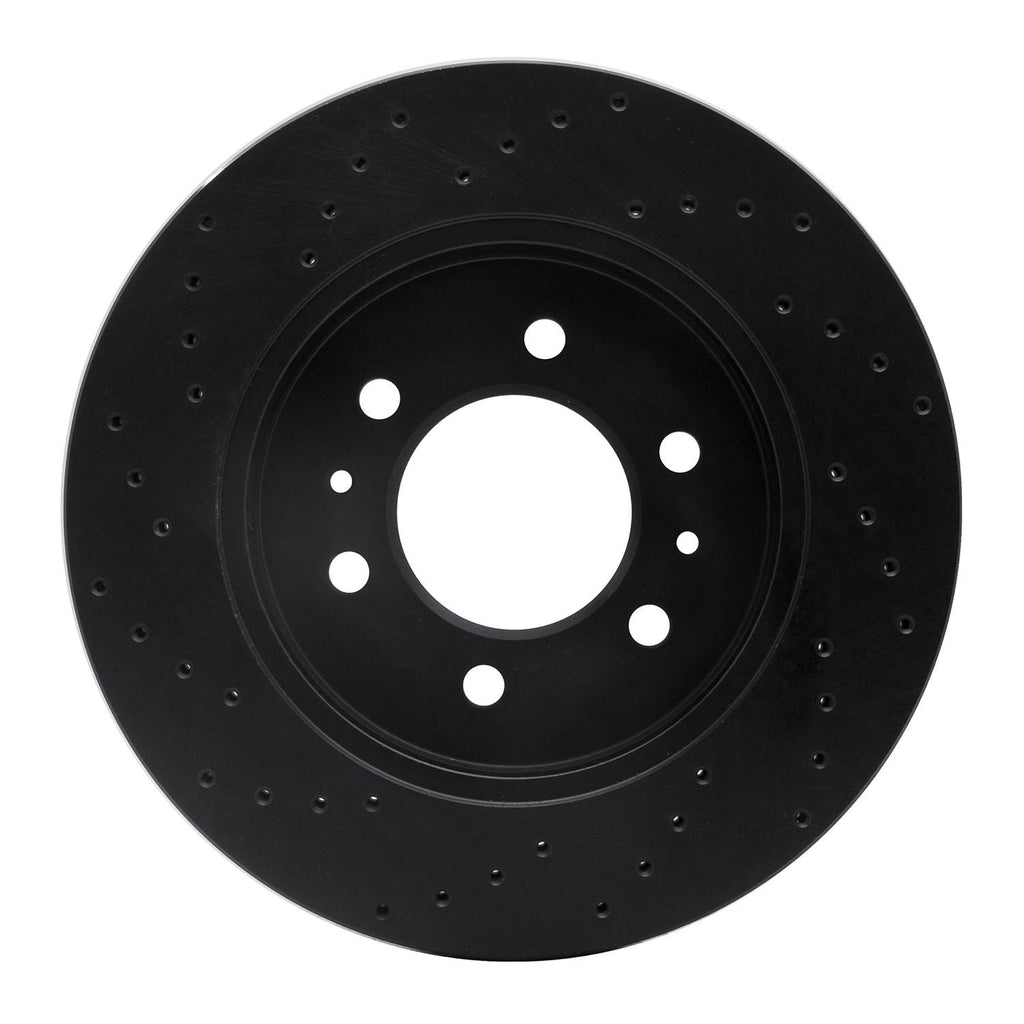 R1 Concepts 2-9 Ford F-150 2WD Front Right Drilled Black Brake Rotor ...