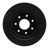R1 Concepts 12-14 Ford F-150 2WD Rear Left Drilled Black Brake Rotor by R1 Concepts RNC-623-54218L