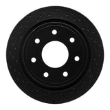 R1 Concepts 12-14 Ford F-150 2WD Rear Left Drilled Black Brake Rotor by R1 Concepts RNC-623-54218L