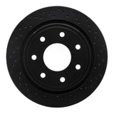 R1 Concepts 12-14 Ford F-150 2WD Rear Right Drilled Black Brake Rotor by R1 Concepts RNC-623-54218R