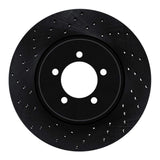 R1 Concepts 03-05 Lincoln Aviator Front Left Drilled Black Brake Rotor by R1 Concepts RNC-623-55007L