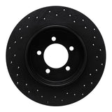 R1 Concepts 03-05 Lincoln Aviator Rear Left Drilled Black Brake Rotor by R1 Concepts RNC-623-55008L