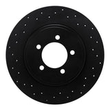 R1 Concepts 03-05 Lincoln Aviator Rear Left Drilled Black Brake Rotor by R1 Concepts RNC-623-55008L