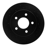 R1 Concepts 91-94 Ford Crown Victoria Front Left Drilled Black Brake Rotor by R1 Concepts RNC-623-56009L