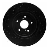 R1 Concepts 14-20 Acura MDX Front Right Drilled Black Brake Rotor by R1 Concepts RNC-623-58026R