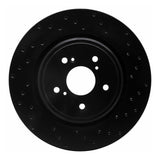 R1 Concepts 14-20 Acura MDX Front Right Drilled Black Brake Rotor by R1 Concepts RNC-623-58026R