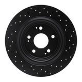 R1 Concepts 17-20 Acura MDX Rear Left Drilled Black Brake Rotor by R1 Concepts RNC-623-58030L