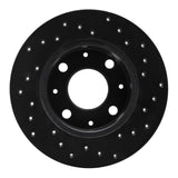 R1 Concepts 79-83 Honda Civic Front Left Drilled Black Brake Rotor by R1 Concepts RNC-623-59008L