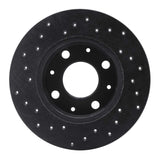 R1 Concepts 79-83 Honda Civic Front Right Drilled Black Brake Rotor