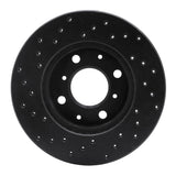 R1 Concepts 84-90 Honda Accord Coupe Front Right Drilled Black Brake Rotor by R1 Concepts RNC-623-59011R