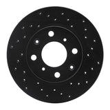 R1 Concepts 84-90 Honda Accord Coupe Front Right Drilled Black Brake Rotor by R1 Concepts RNC-623-59011R