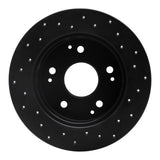 R1 Concepts 97-06 Honda Rsx Rear Left Drilled Black Brake Rotor by R1 Concepts RNC-623-59026L