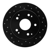 R1 Concepts 97-06 Honda Accord Coupe Rear Right Drilled Black Brake Rotor by R1 Concepts RNC-623-59026R