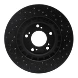 R1 Concepts 00-09 Honda S2000 Front Left Drilled Black Brake Rotor by R1 Concepts RNC-623-59027L