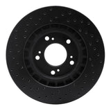 R1 Concepts 00-09 Honda S2000 Front Right Drilled Black Brake Rotor by R1 Concepts RNC-623-59027R