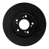 R1 Concepts 00-09 Honda S2000 Front Right Drilled Black Brake Rotor by R1 Concepts RNC-623-59027R