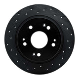 R1 Concepts 05-21 Honda Accord Coupe Rear Left Drilled Black Brake Rotor by R1 Concepts RNC-623-59032L