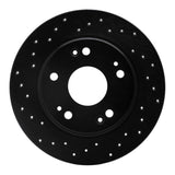 R1 Concepts 11-15 Honda CR-Z Rear Left Drilled Black Brake Rotor by R1 Concepts RNC-623-59035L