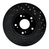 R1 Concepts 12-15 Honda Civic Coupe Front Left Drilled Black Brake Rotor by R1 Concepts RNC-623-59036L