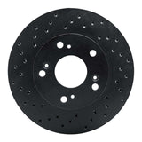R1 Concepts 12-15 Honda Civic Coupe Front Left Drilled Black Brake Rotor by R1 Concepts RNC-623-59036L